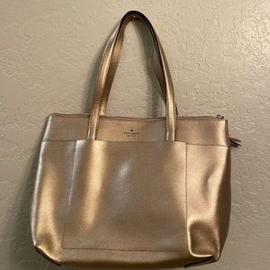 Kate Spade rose gold tote bag